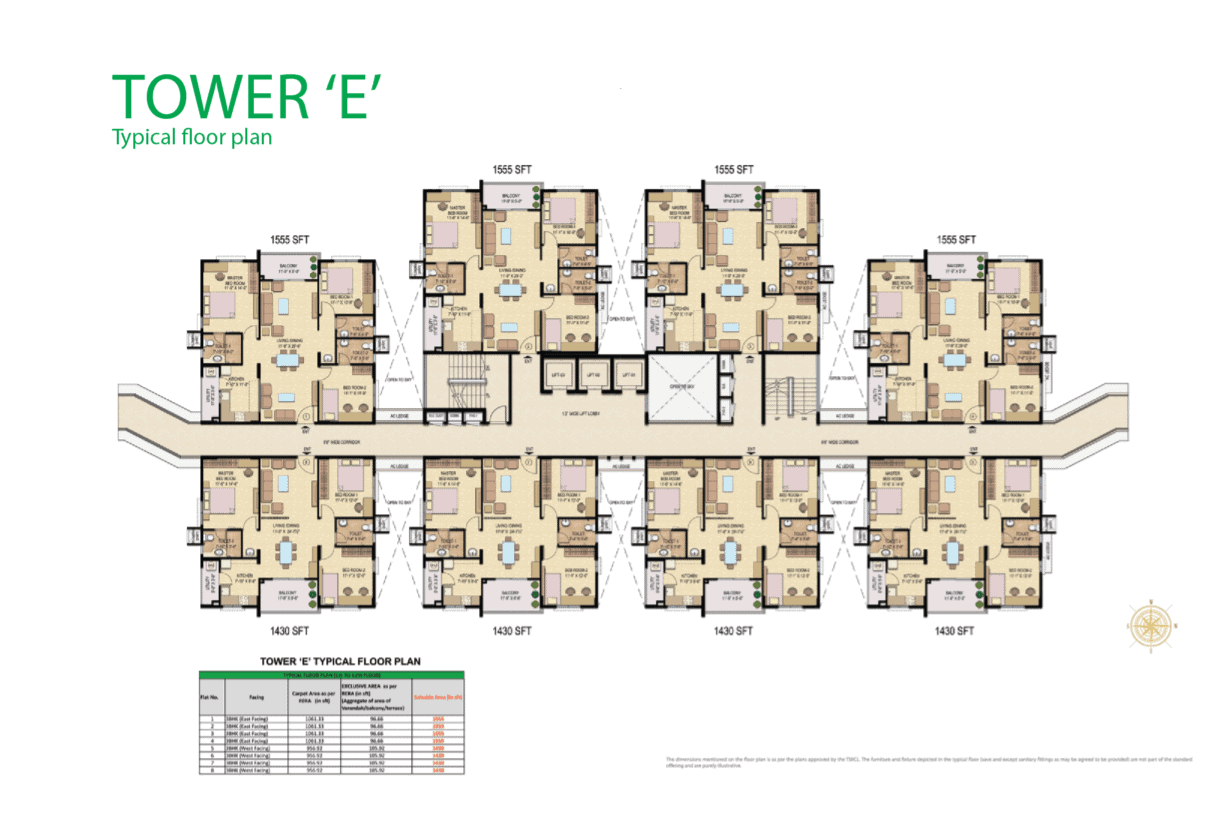 Town E Typical Floor Plan – 1