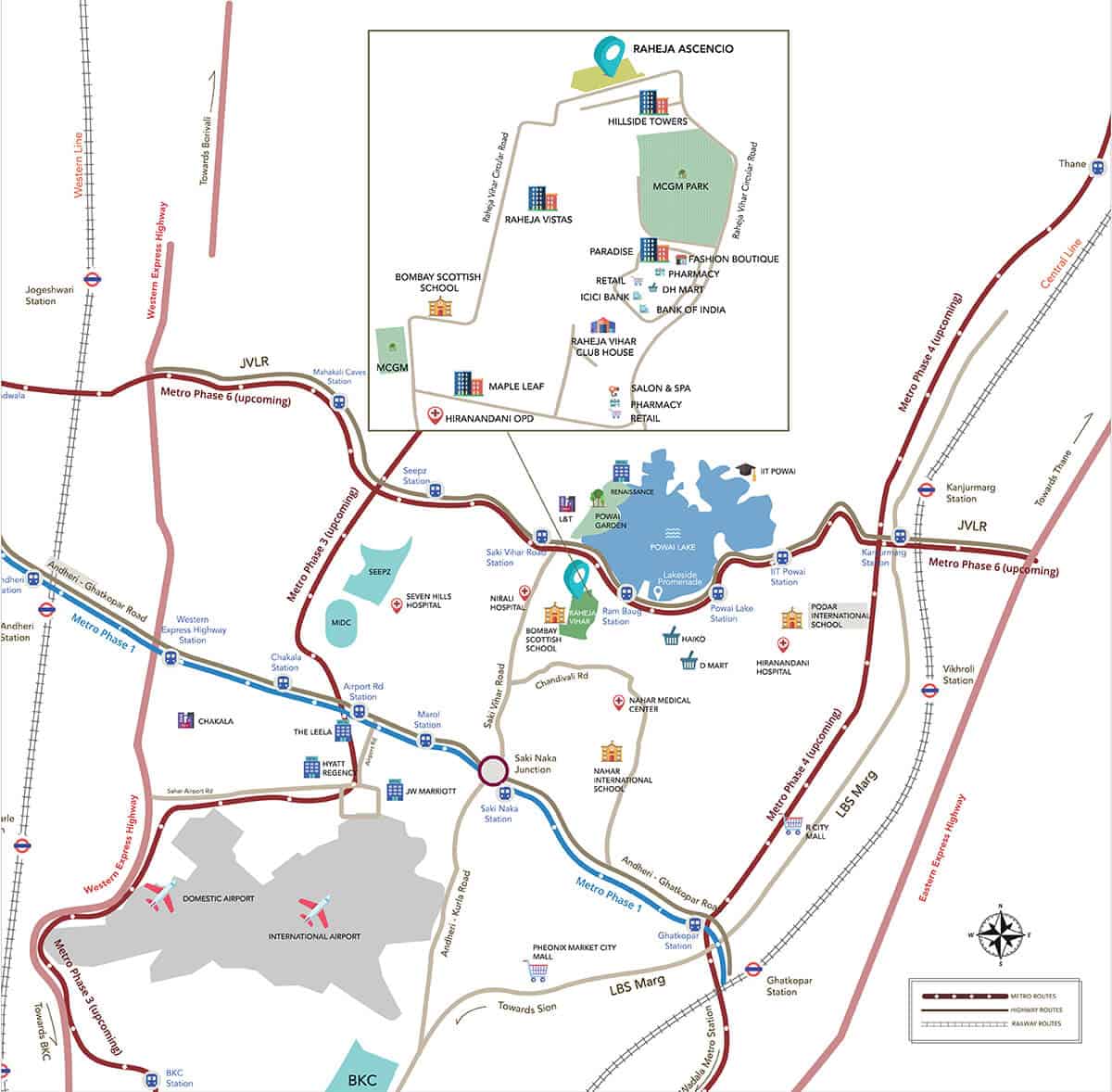 Raheja Ascencio Map